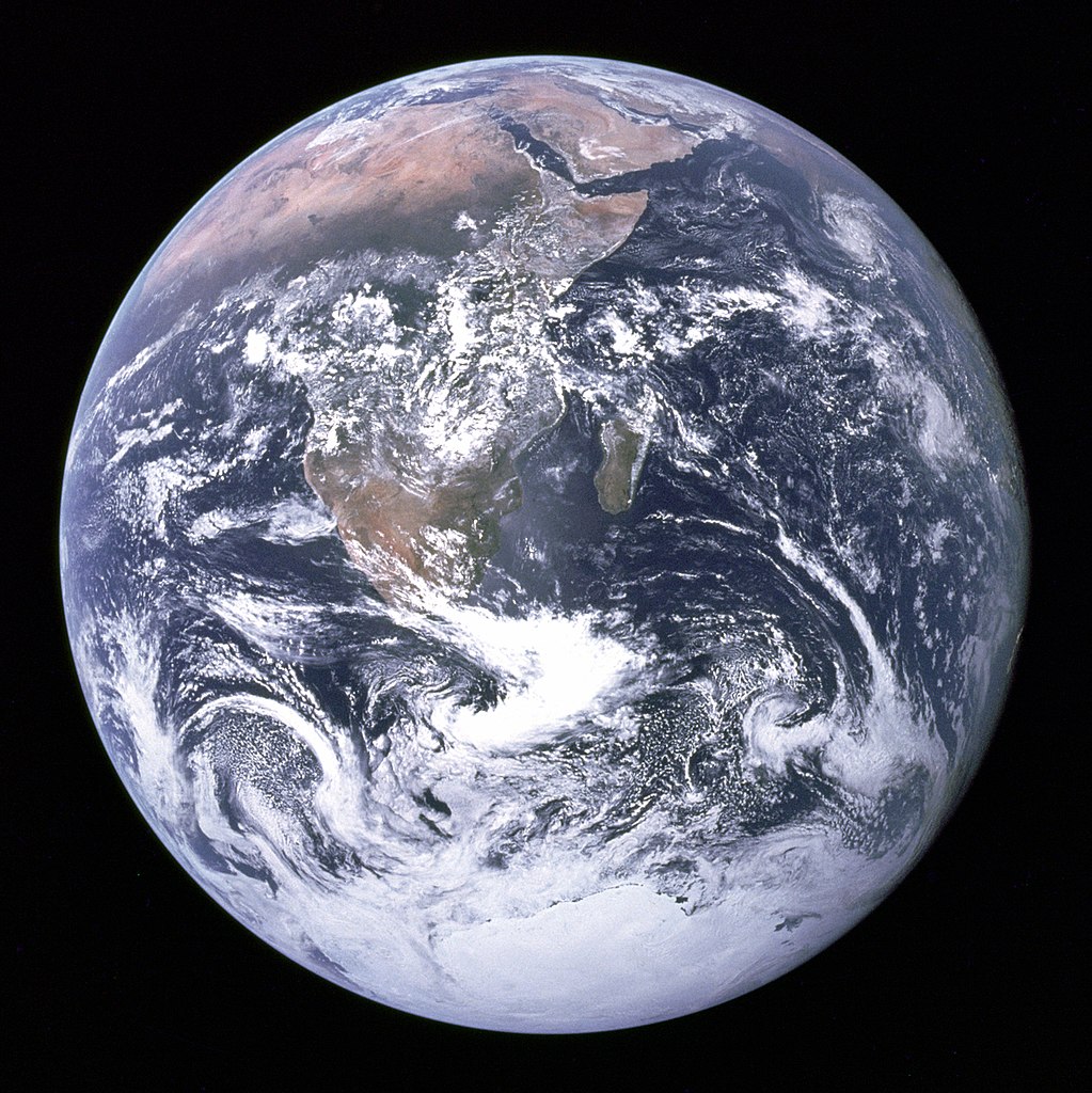 The Blue Marble image of Earth from Apollo 17. Distant events in the Solar System have shaped the course of life on Earth in the past, and will in the future. What can we do about it? Credit: NASA