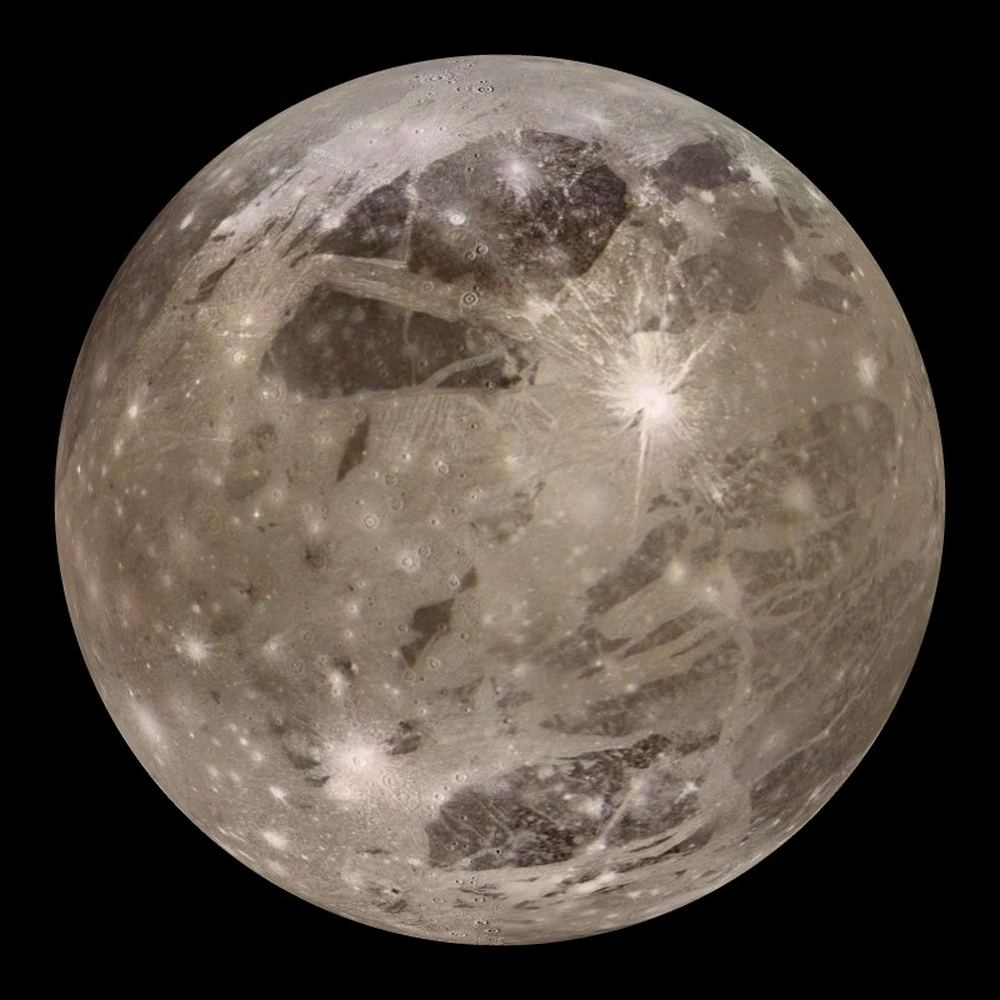Jupiter's moon Ganymede is the largest moon in the Solar System. It's larger than the smallest planet, Mercury. New research shows that an exomoon needs to be twice as large as Ganymede to be detected.  Image Credit: By National Oceanic and Atmospheric Administration - Public Domain, https://commons.wikimedia.org/w/index.php?curid=8070396