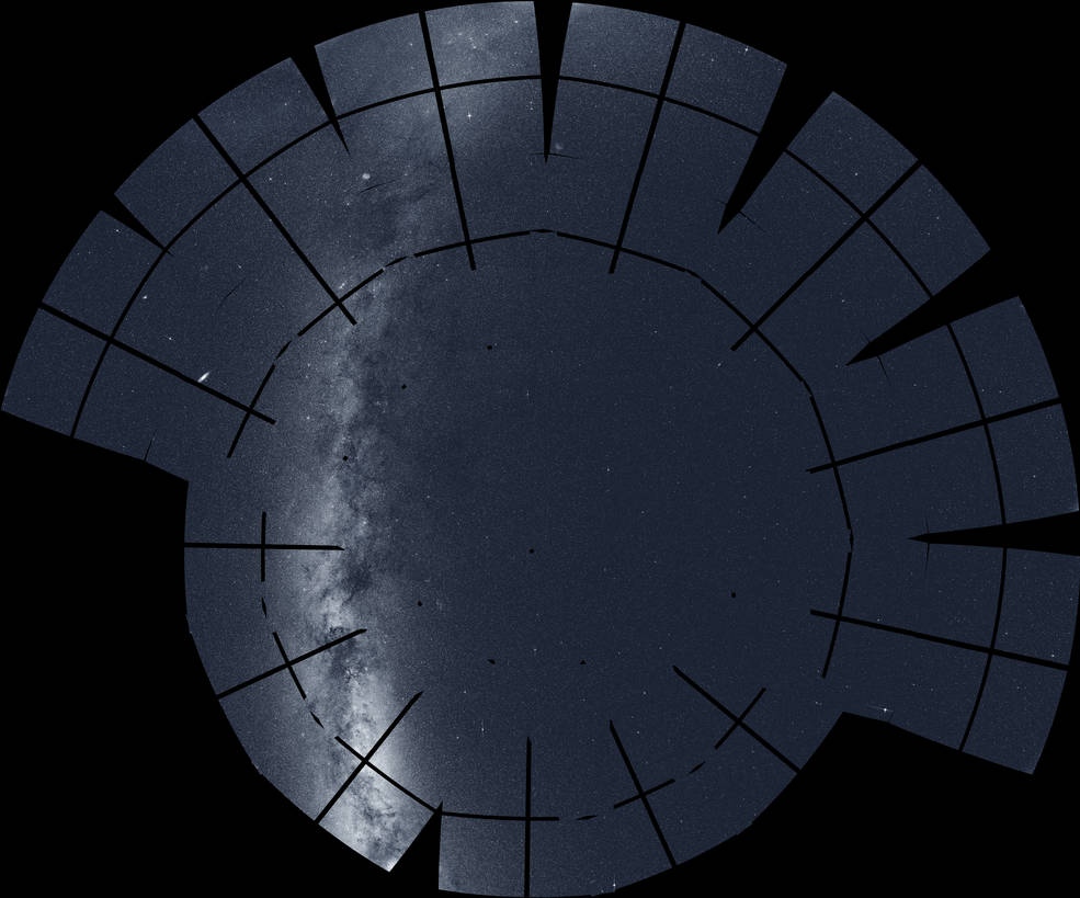 This mosaic of the northern sky incorporates 208 images taken by NASA’s Transiting Exoplanet Survey Satellite (TESS) during its second year of science operations, completed in July 2020. The Milky Way figures prominently in the image, as does the Andromeda Galaxy, the small, bright white oval in the middle left of the image. Image Credit: NASA/MIT/TESS and Ethan Kruse (USRA)