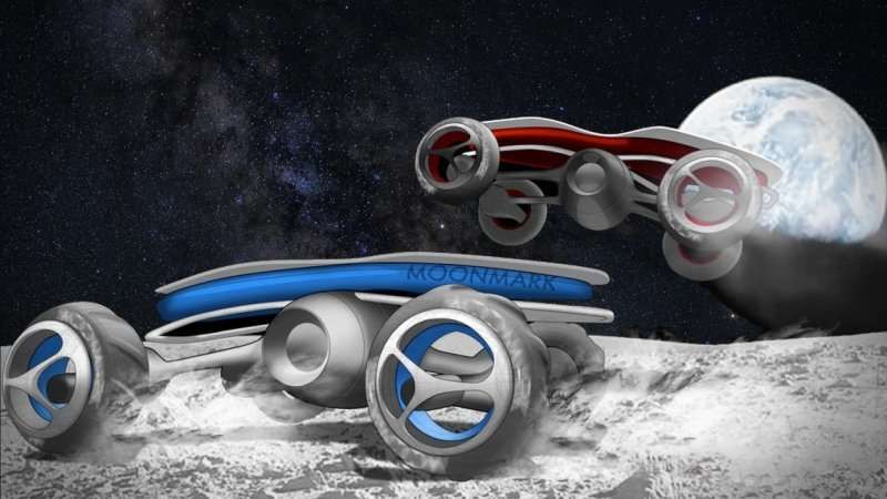 Artist Rendering of the lunar race rovers