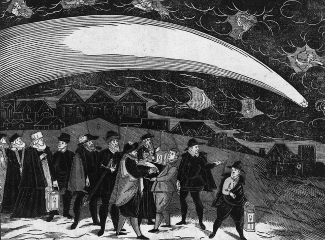 Great comets were clearly visible in the sky, and their visits punctuate our historical records. This is a woodcut of the Great Comet of 1577. Image Credit: By Ji?rí Jakubuv Da?ický - Zentralbibliothek Zürich, Public Domain, https://commons.wikimedia.org/w/index.php?curid=70591808 