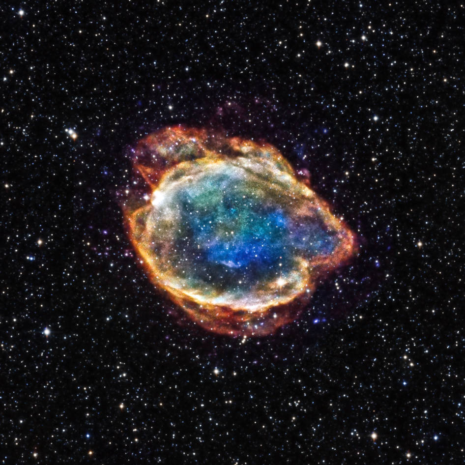 Spectacular example of a supernova remnant.