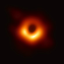 An image of the accretion disk of the supermassive black hole as the center of M87.