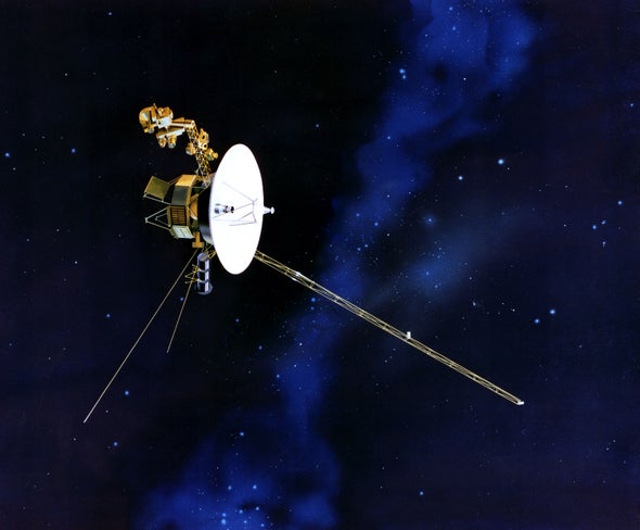 Voyager 1 ve 2, güneş sisteminin dış sınırlarını keşfediyor ve derin uzaya giriyor. NASA/CalTech/jpl'nin izniyle