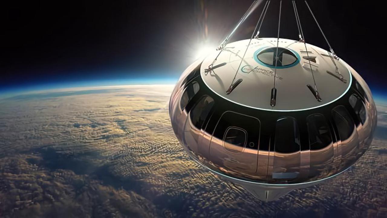 Illustration of Space Perspective's Spaceship Neptune capsule.