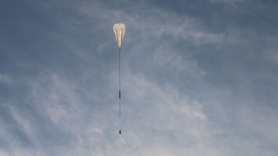 SuperBIT balloon in flight back in 2016.