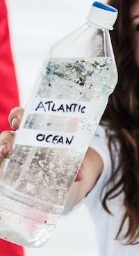 Example of microplastics captured in the Atlantic Ocean.