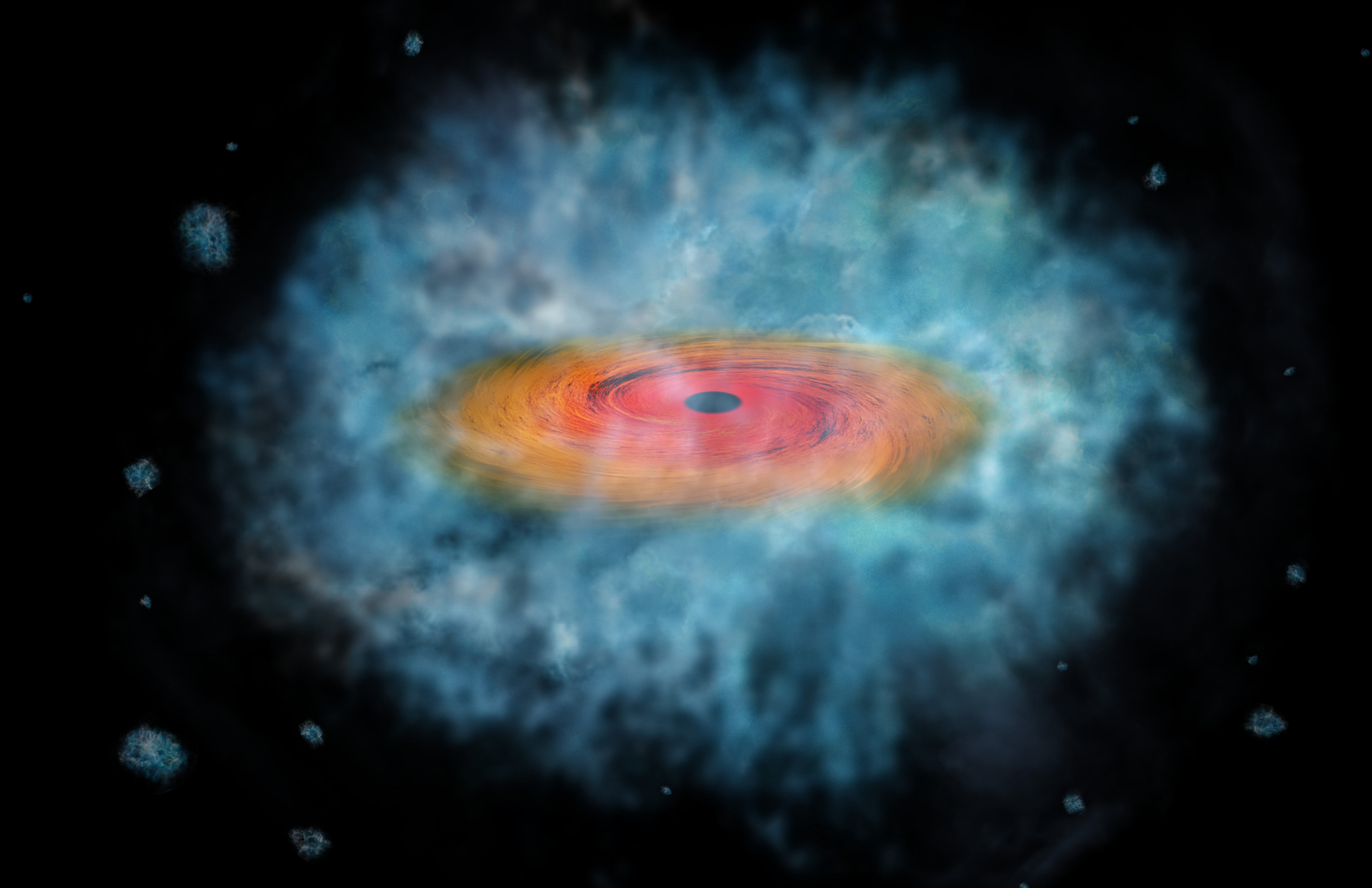 ¿Han colapsado los agujeros negros supermasivos directamente de las gigantescas nubes de gas?  Puede depender de campos magnéticos.