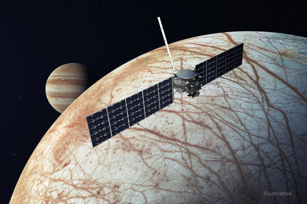 Another artist's illustration of Europa Clipper