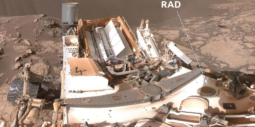 MSL Curiosity and the Radiation Assessment Detector. RAD's job is to measure both the type and amount of harmful radiation that reaches the surface of Mars. Image Credit: NASA