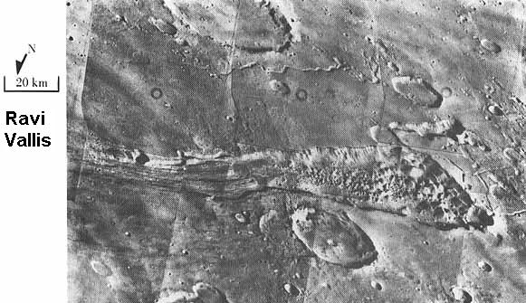This image from the Viking 1 lander shows Ravi Valles, which clearly looks like it was formed by flowing water. Image Credit: By Jim Secosky selected nasa image. - http://history.nasa.gov/SP-441/ch4.htm, Public Domain, https://commons.wikimedia.org/w/index.php?curid=8646399