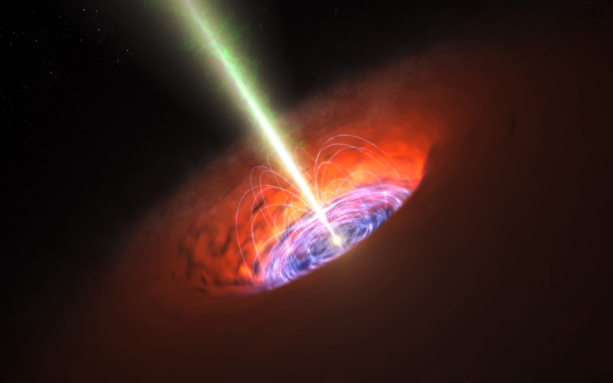 A Black Hole is Hurling a jet of Material at its Neighboring Galaxy -  Universe Today