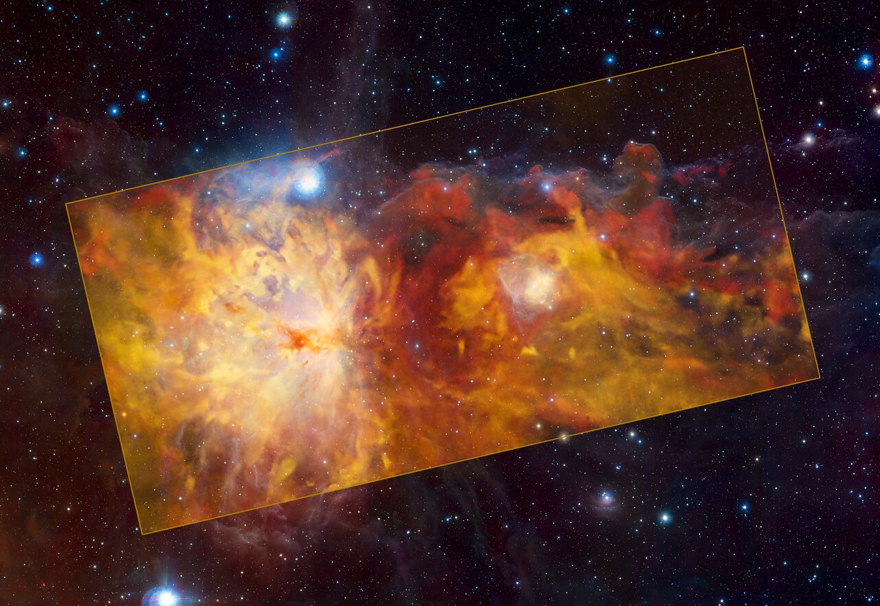 A New Image Reveals Orion’s Flame Nebula in Infrared