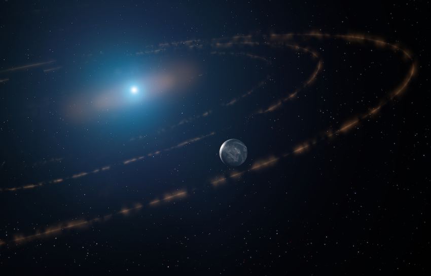 An artist’s impression of the white dwarf star WD1054–226. It captured interest when astronomers identified a potential major planet in the star's habitable zone in 2022. If confirmed, it would be the first. Credit Mark A. Garlick / markgarlick.com Licence type Attribution (CC BY 4.0)