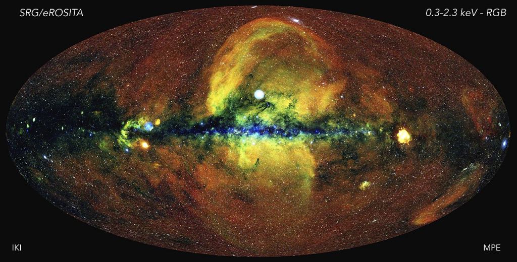 The energetic universe as seen with the eROSITA X-ray telescope. Image Credit: By JohannesBuchner - Own work, CC BY-SA 4.0, https://commons.wikimedia.org/w/index.php?curid=91332675