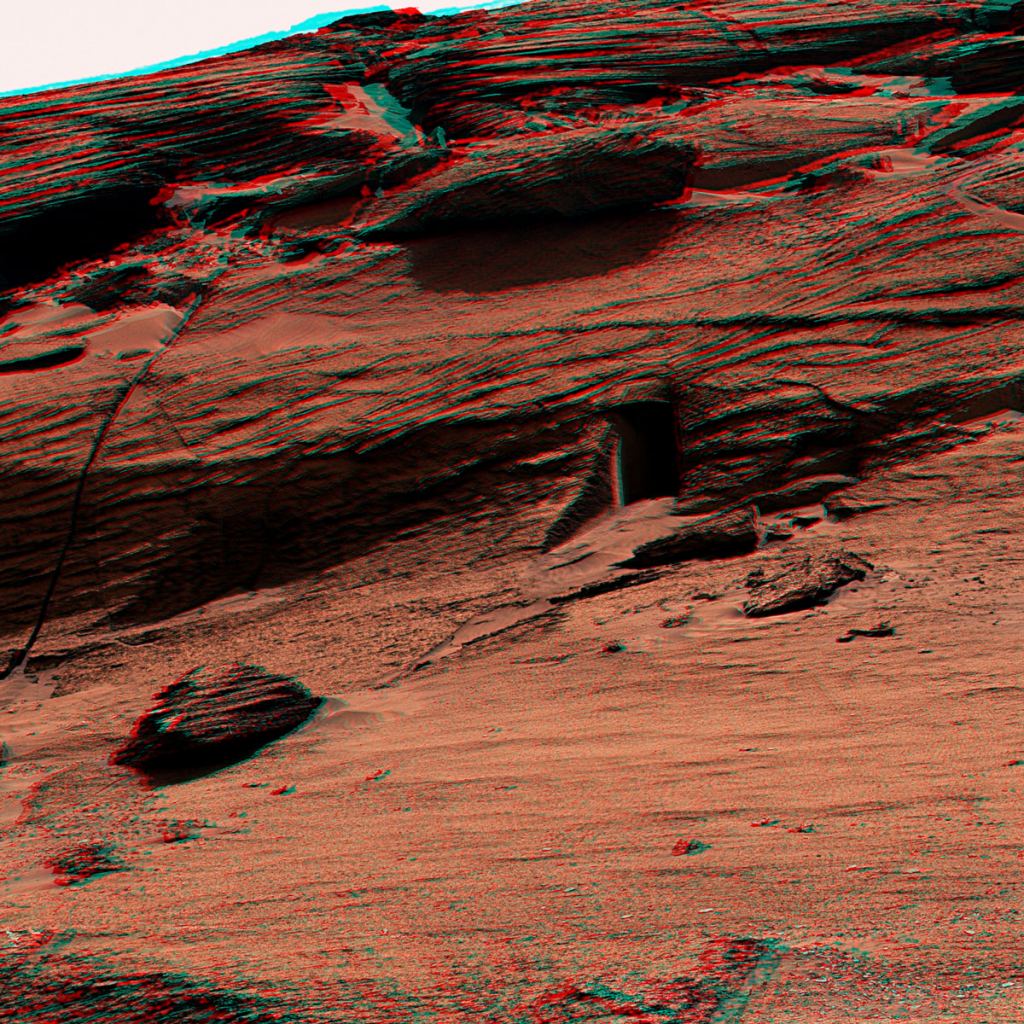 The same view as above, but without scale markings. Courtesy NASA/JPL/Mars Curiosity team.