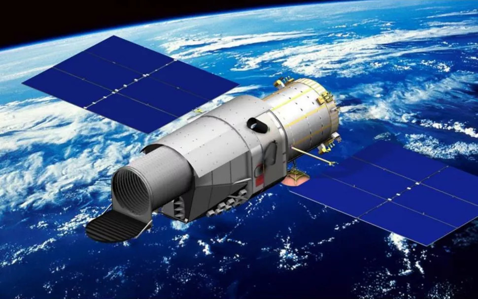 Artist's concept of Chinese Space Station Telescope (CSST).  Credit: Jaimito130805, CC BY-SA 4.0