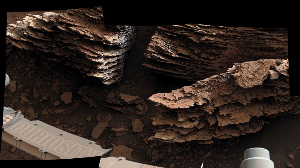 Amazing Flaky Martian Rocks Were Formed in a Stream or a Small Pond