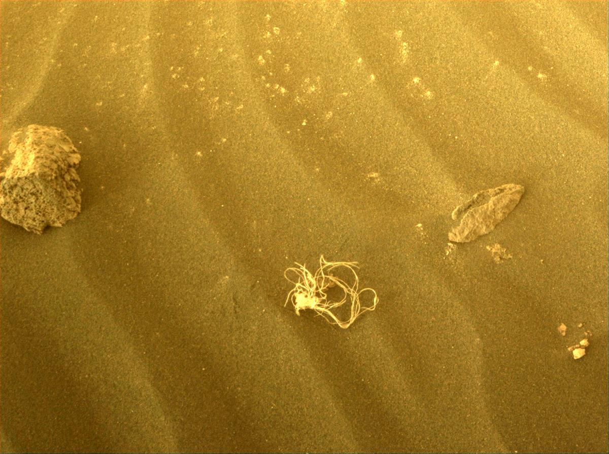 Uno strano oggetto filiforme è stato trovato su Marte, probabilmente lasciato cadere dalla sonda