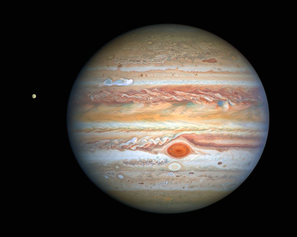 A Hubble Space Telescope image of Jupiter in 2020. Planetary scientists studied temperature changes in its lower atmosphere and may soon be able to predict Jupiter weather. Credit: NASA, ESA, A. Simon (Goddard Space Flight Center), and M. H. Wong (University of California, Berkeley) and the OPAL team.