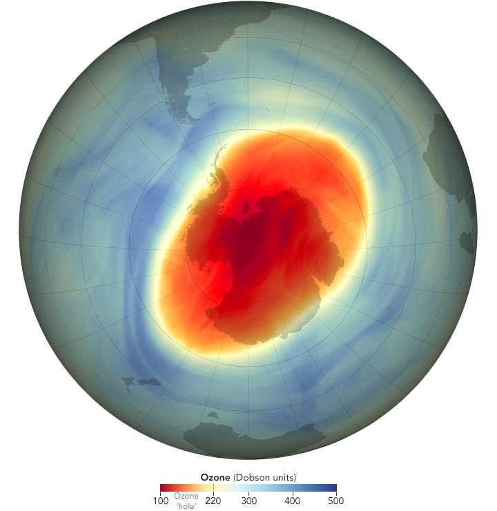 ozone hole size