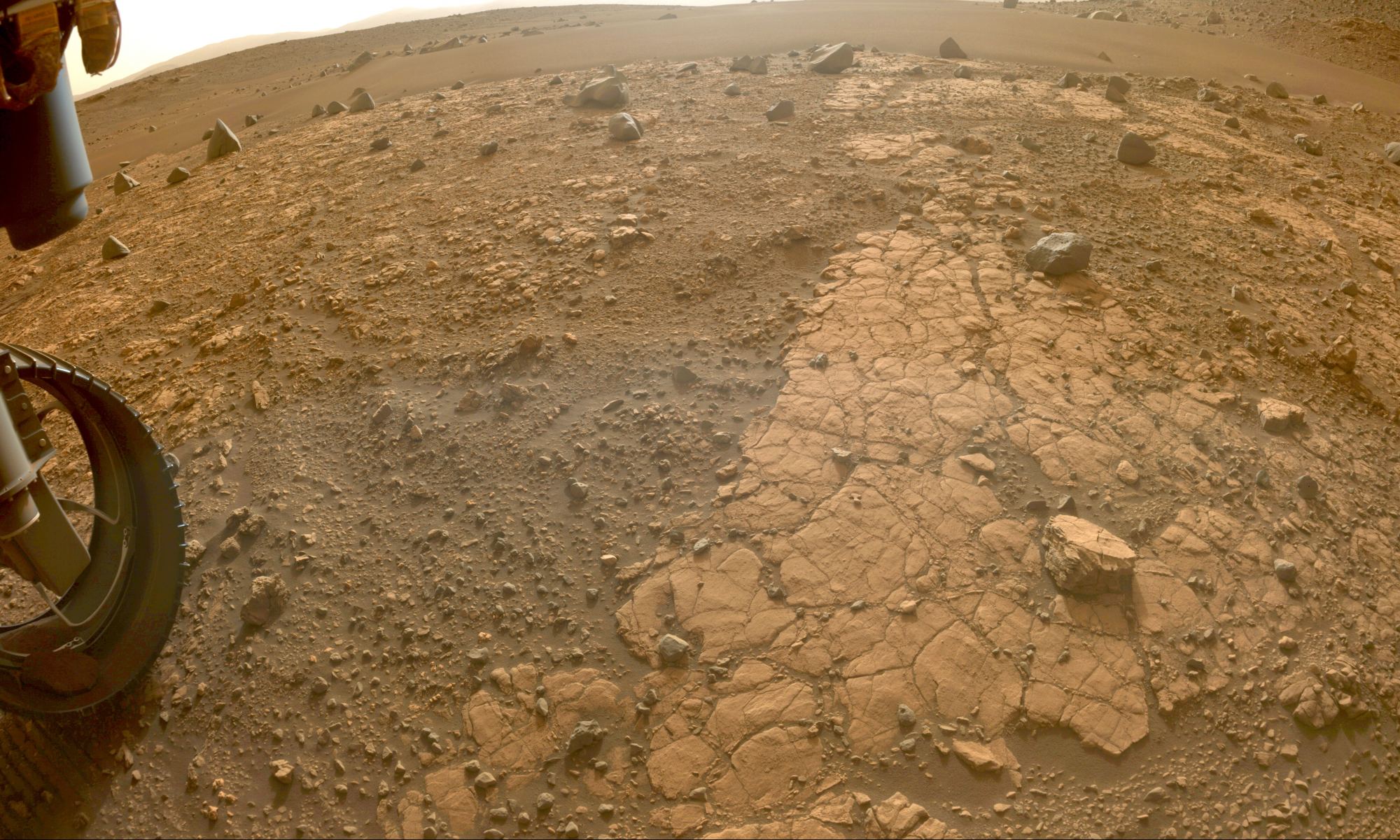 Sandstone on Mars in Jezero Crater