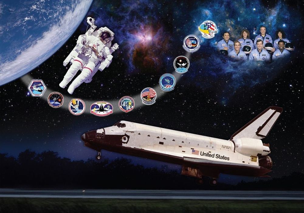 Space Shuttle Challenger memorial poster