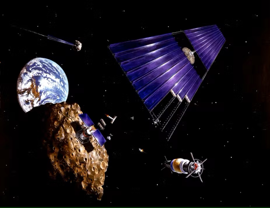 Asteroid mining concept. Credit: NASA/Denise Watt