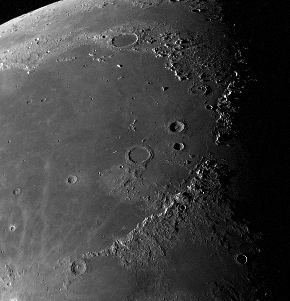Imagen del Mare Imbrium en la Luna, tomada por Lucy.