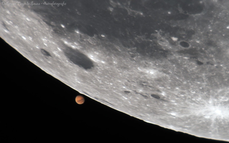 Moon occults Mars
