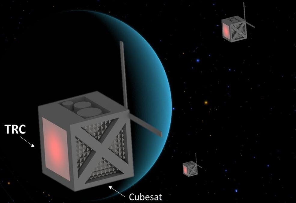 Polly's thermoradiative cell concept could change the way we approach space exploration, allowing us to employ smaller, more versatile spacecraft like CubeSats. Image Credit: Stephen Polly.