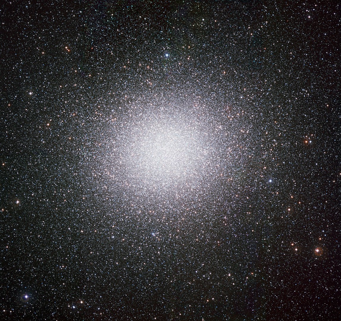 Omega Centauri is the brightest globular cluster in the night sky. It holds about 10 million stars and is the most massive globular cluster in the Milky Way. It's possible that globulars and nuclear star clusters are related in some way as a galaxy evolves. Image Credit: ESO.