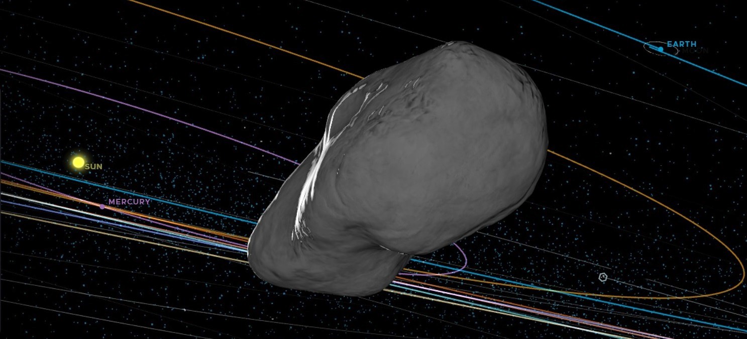 NASA visualization of asteroid 2023 DW