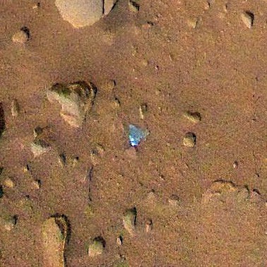 Here's Ingenuity's view of some debris left over from the entry, descent, and landing sequence that brought her and Perseverance to Mars. Courtesy NASA/JPL-Caltech