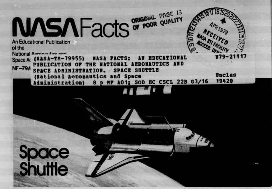 Cover shot from NASA's 1979 booklet "NASA Facts: Space Shuttle." Image Credit: NASA