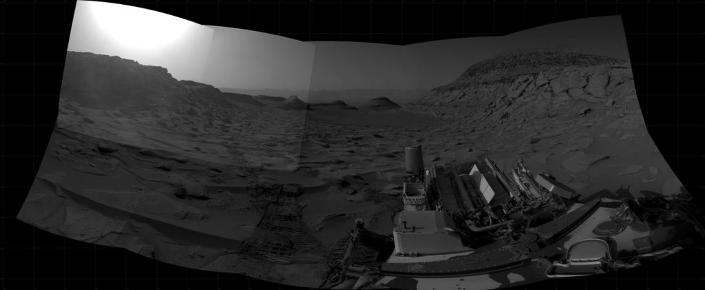 Curosity's afternoon view taken by the navigation cam. NASA/JPL-Caltech