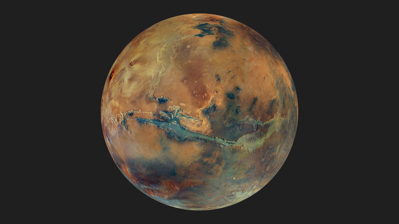 20 jaar Mars Express-afbeeldingen hielpen bij het bouwen van dit Red Planet-mozaïek