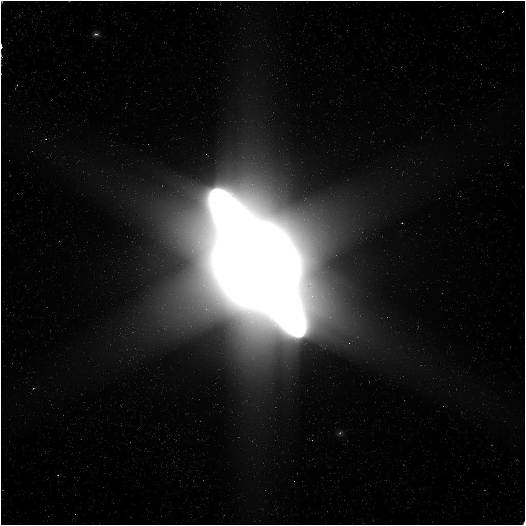 Allá.  ¡Mis ojos!  Este necesita algo de procesamiento, pero obviamente es Saturno.  ¿Qué más es como esto?  Crédito de la imagen: Crédito de la imagen: NASA/CSA/ESA/STScI