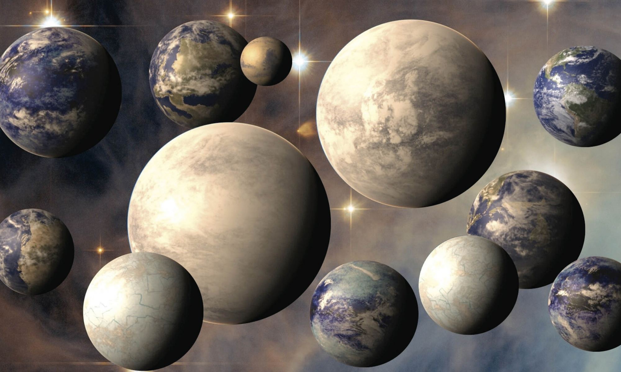 Illustration: Assortment of exoplanets