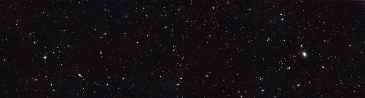 The Extended Groth Strip that JWST focused on to observe galaxies in the early Universe. The new visualization is a deep dive into this image. Credit: NASA, ESA, M. Davis (University of California, Berkeley), and A. Koekemoer (STScI)