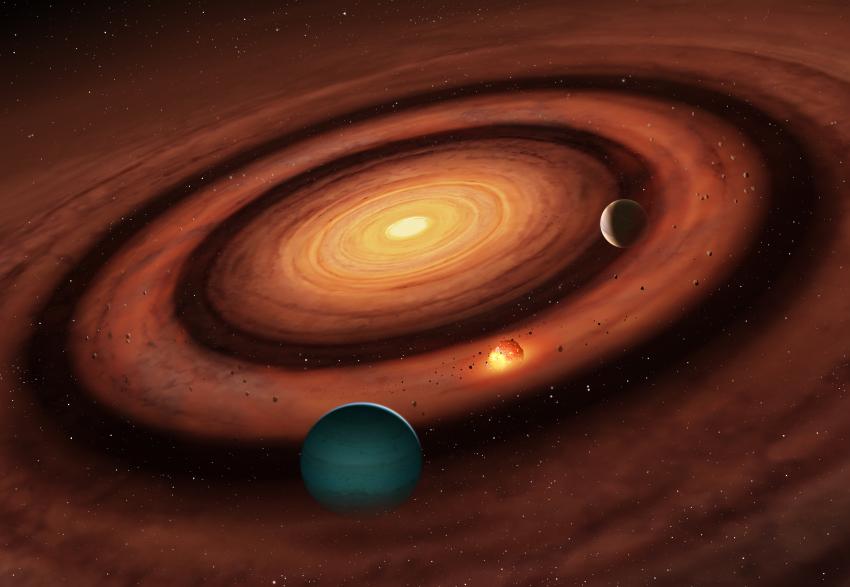 Některé hvězdné systémy vytvářejí planetární sendvič