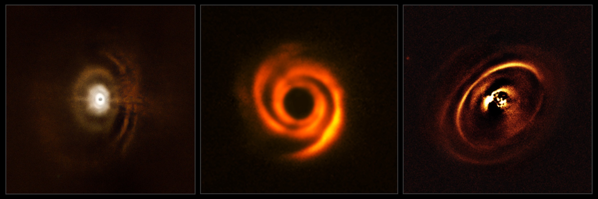 Un planeta ha azotado brazos espirales alrededor de una estrella joven