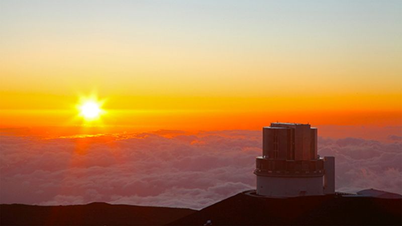 The Subaru Telescope on the summit of Maunakea. Image Credit: NAOJ