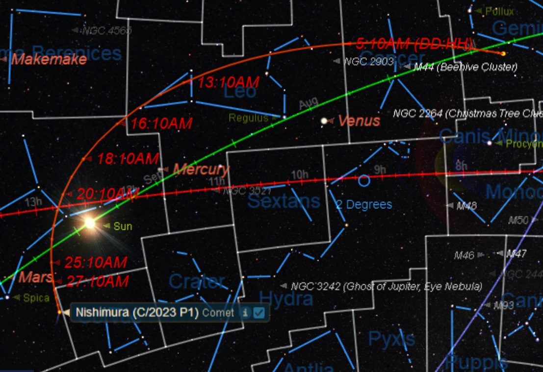 Comet P1 Nishimura Could Be Bright Over the Next Few Weeks Universe Today