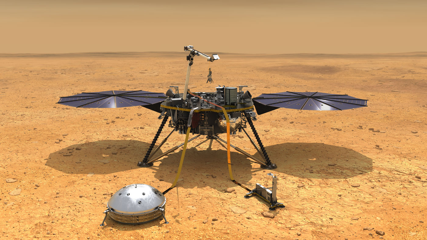 Artist illustration of Mars Insight Lander. Credit: NASA/JPL