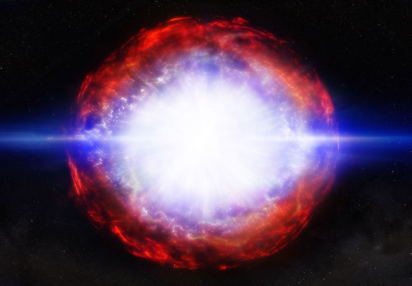 Artist's conception of SN 2023ixf. One of the nearest Type II supernovae in a decade and among the brightest to date, SN 2023ixf is a young supernova. Its progenitor star exploded and the supernova was discovered earlier this year by amateur astronomer K?ichi Itagaki of Yamagata, Japan. Credit: Melissa Weiss/CfA