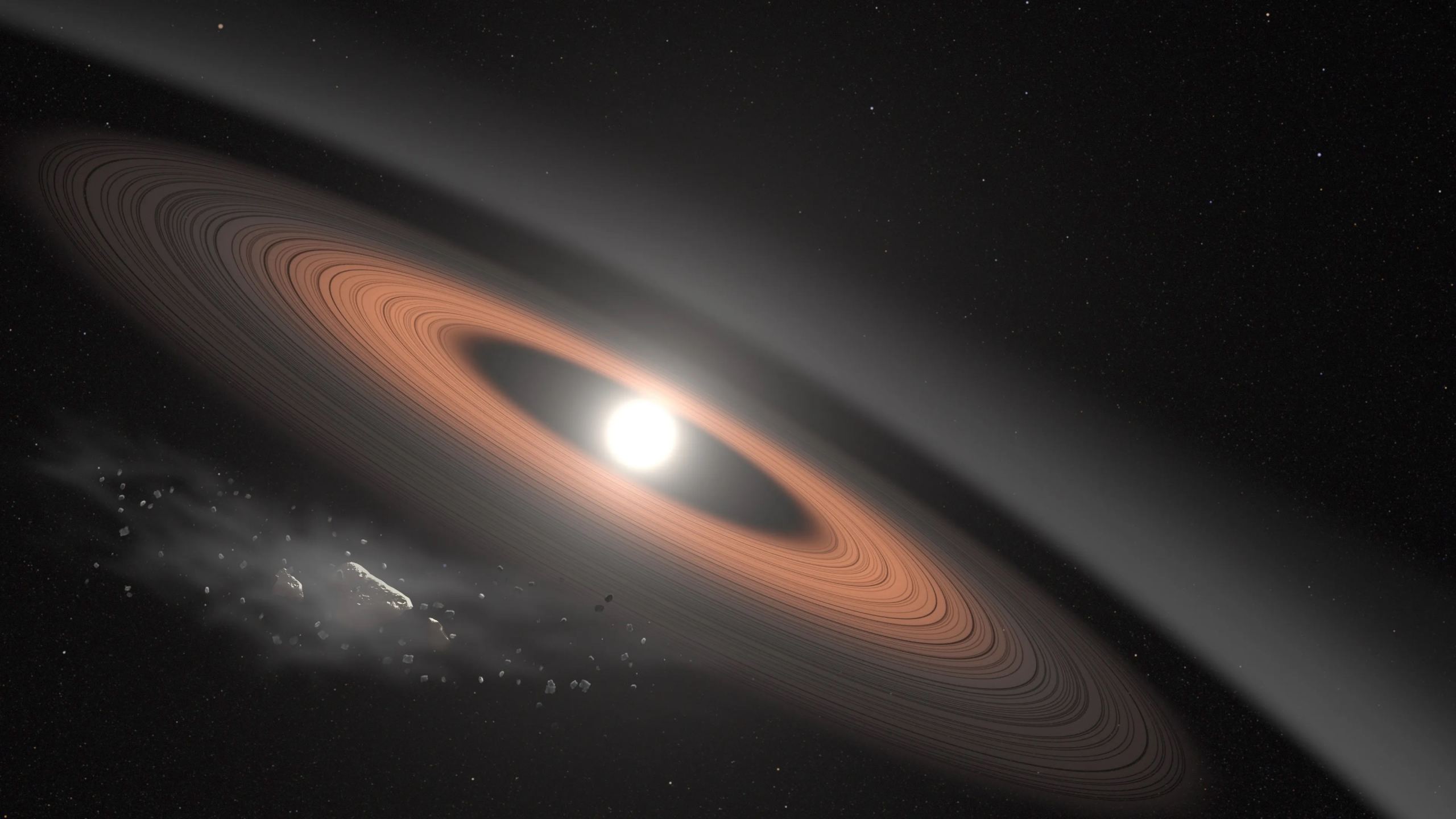 Космический телескоп Джеймса Уэбба наблюдает за диском обломков вокруг белого карлика