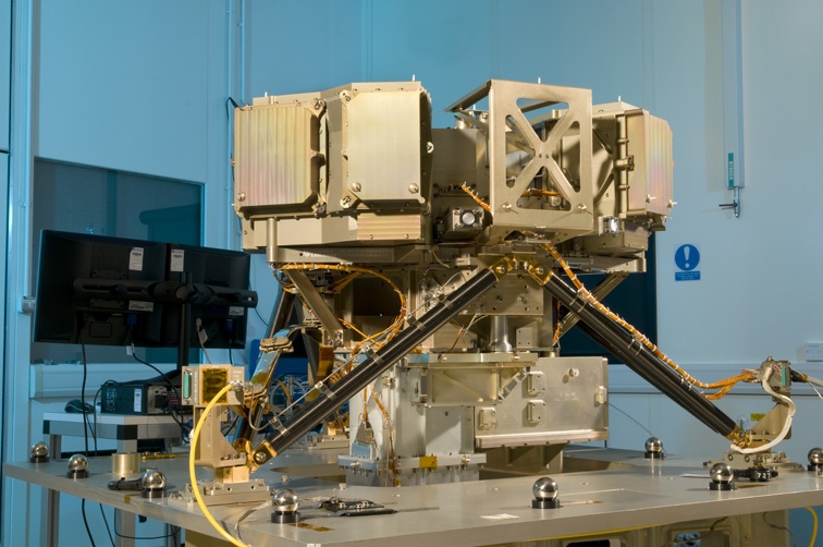 Image of the mid-infrared instrument on board the James Webb Space Telescope
