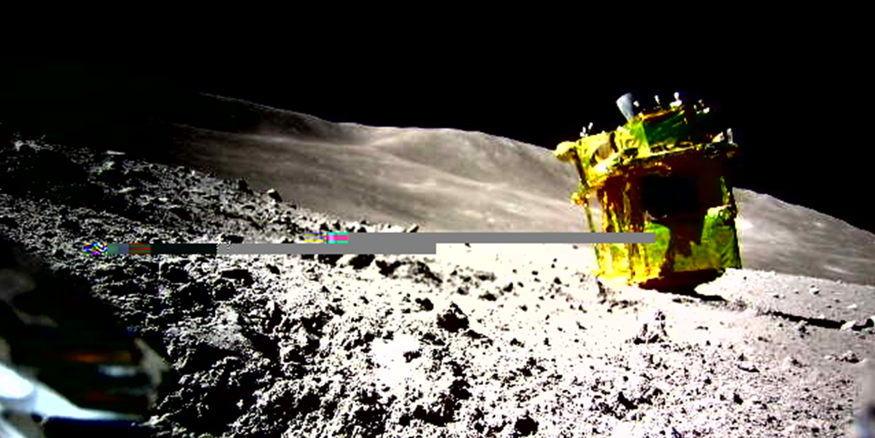 Image of SLIM lander on moon