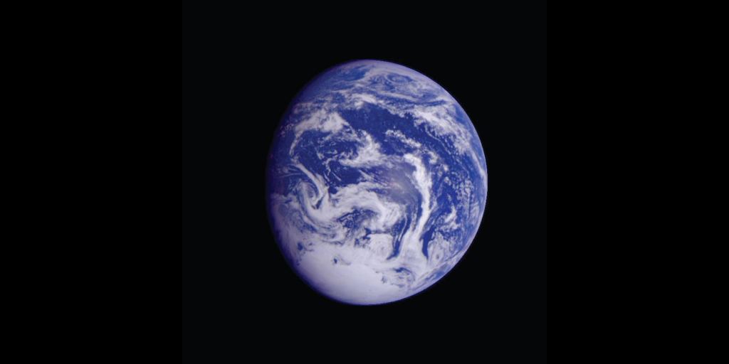An image of Earth taken by the Galileo spacecraft in 1990. It's hard to grasp how the accumulation of dust grains led, eventually, to a planet like Earth. Credit: NASA/JPL